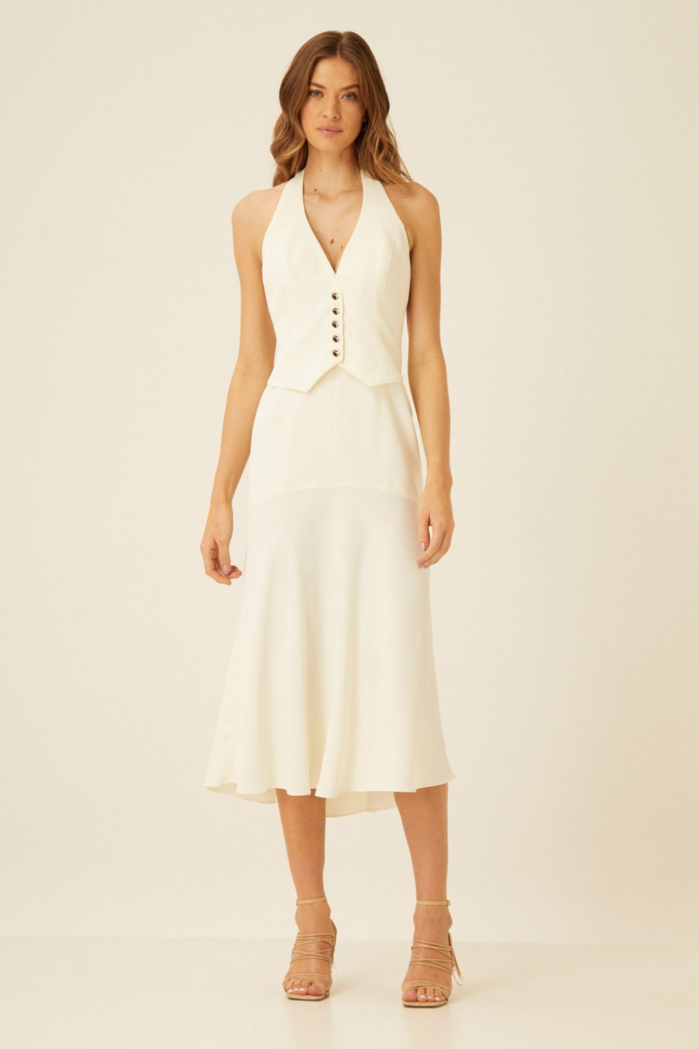 Vestido Midi Ava Off White