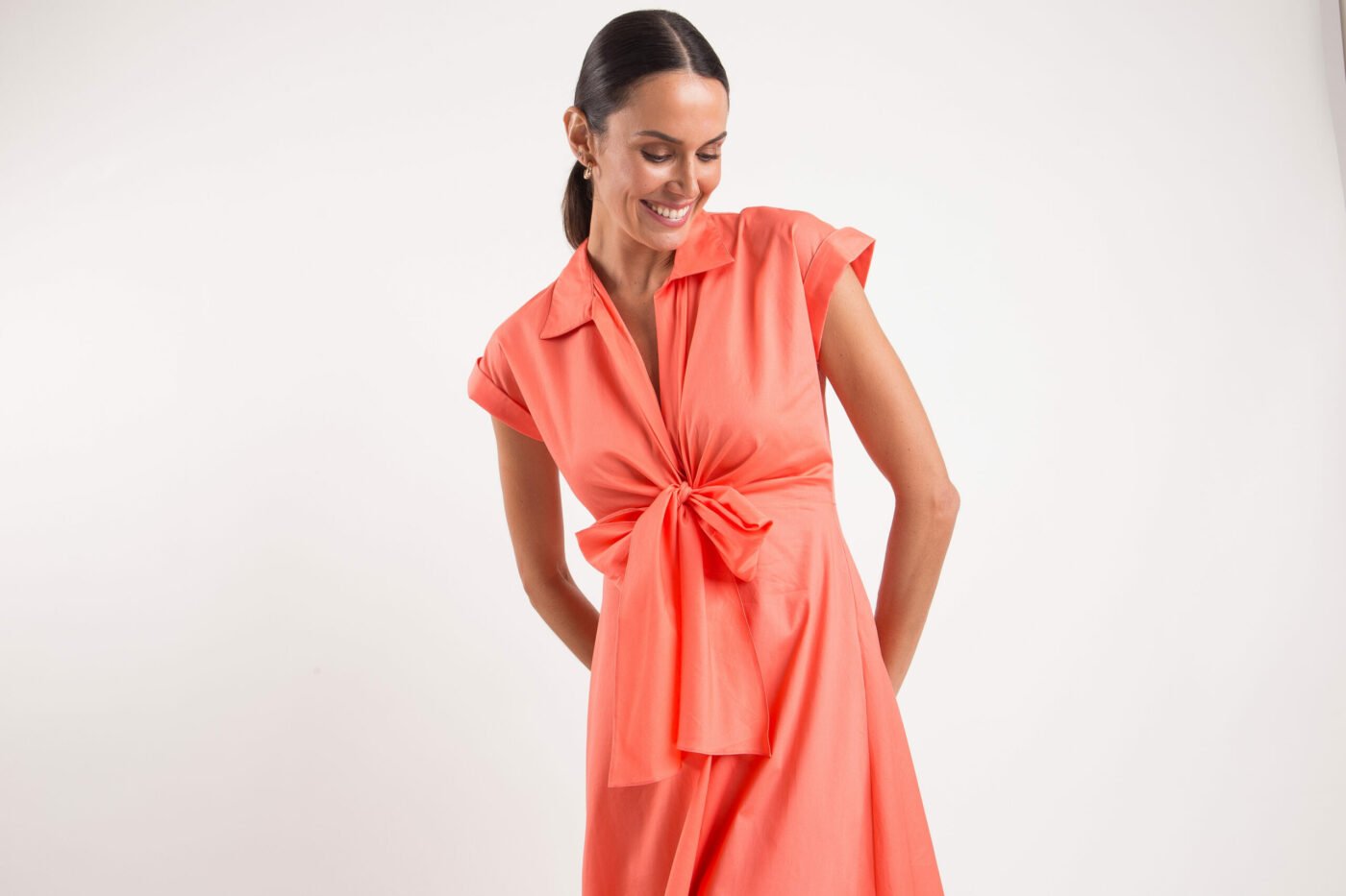 Vestido Stela Coral - Imagem 2