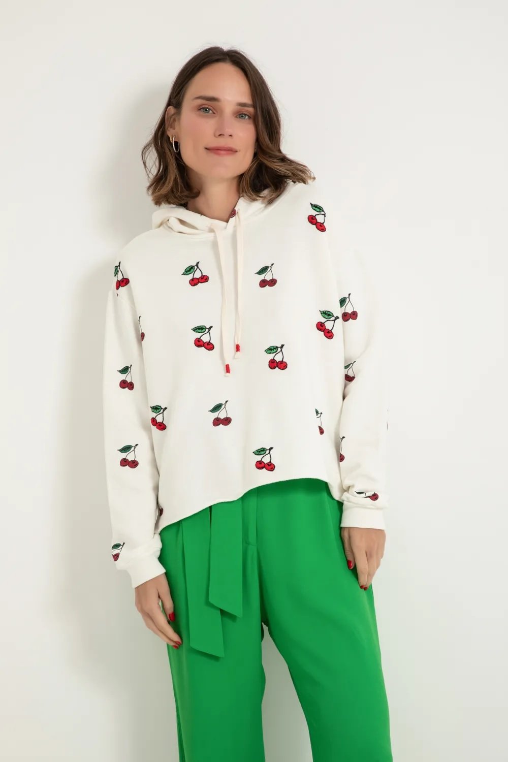 Blusa Moletom Frutas Off White