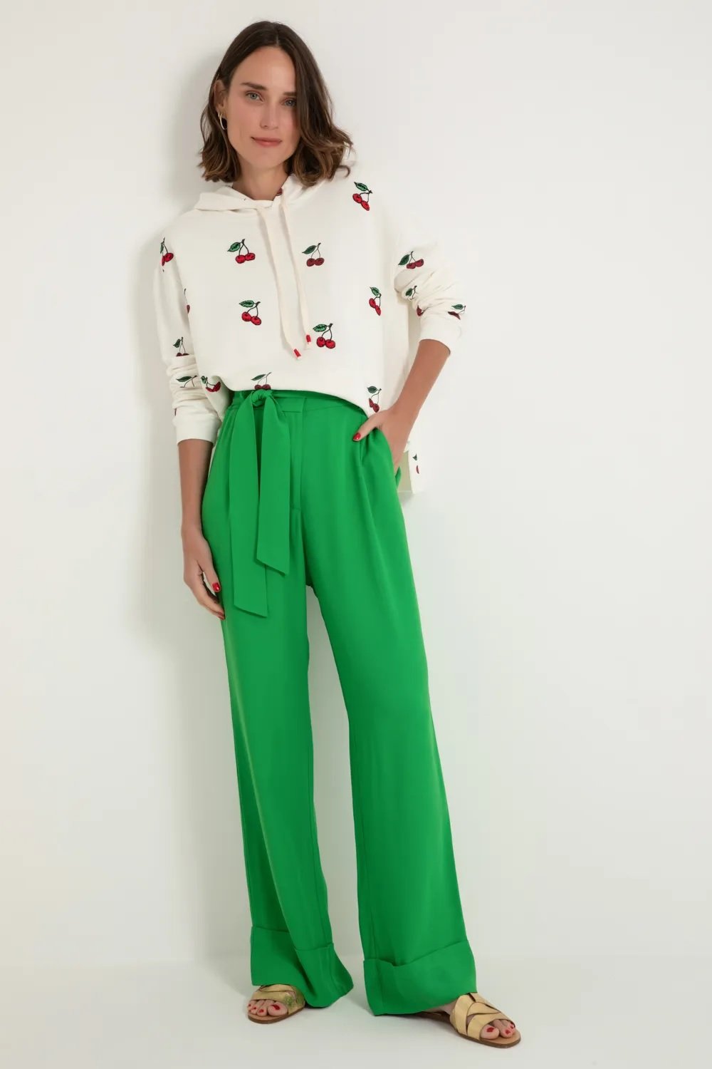 Blusa Moletom Frutas Off White - Imagem 3