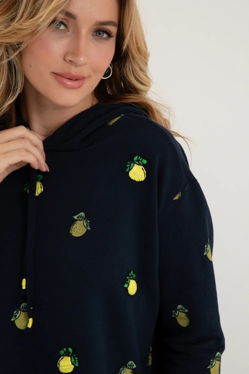 Blusa Moletom Frutas Azul Marinho - Imagem 2