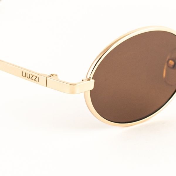Óculos New Oval vintage dourado - Imagem 4