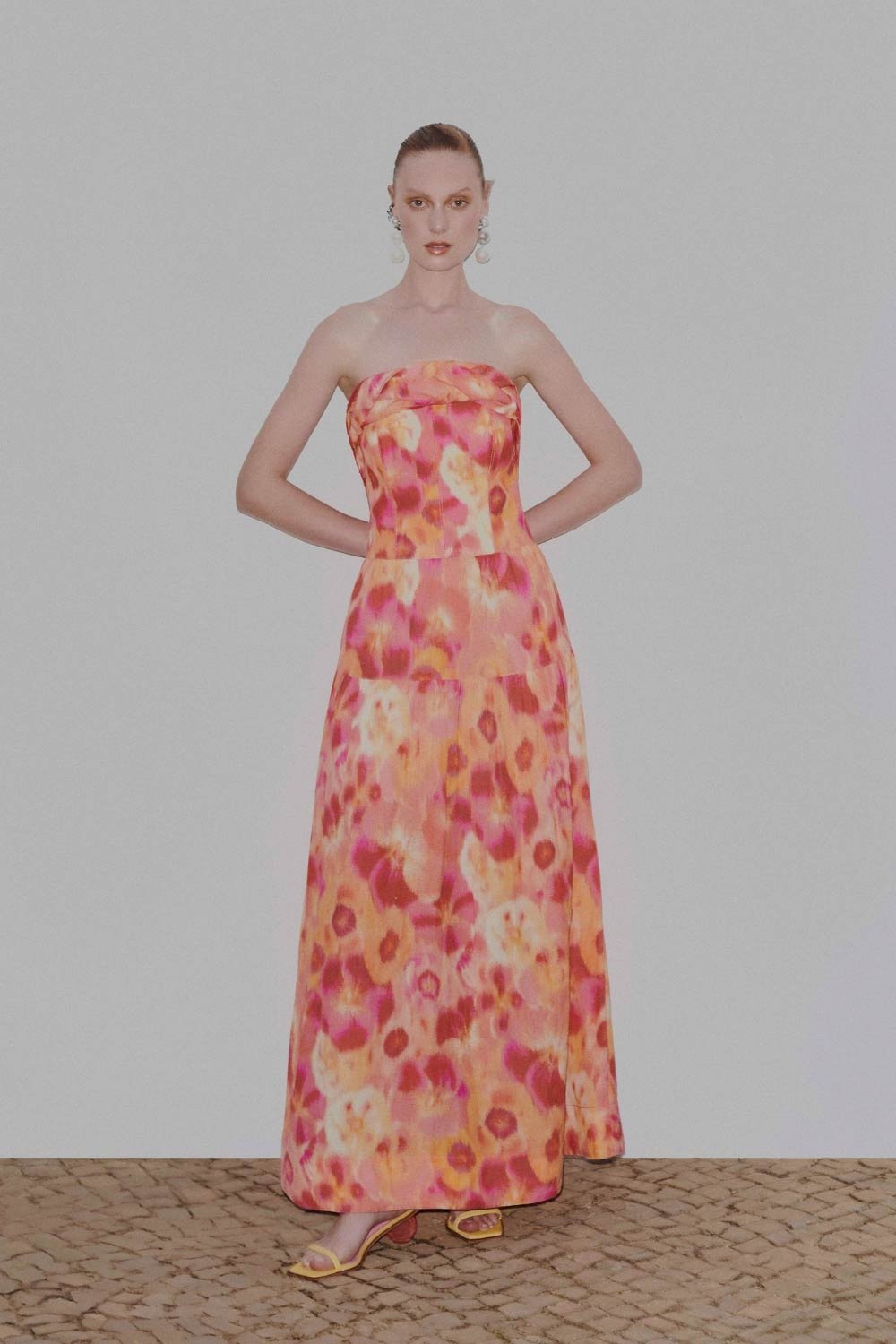 Vestido Floral Flurry Pêssego - Imagem 2