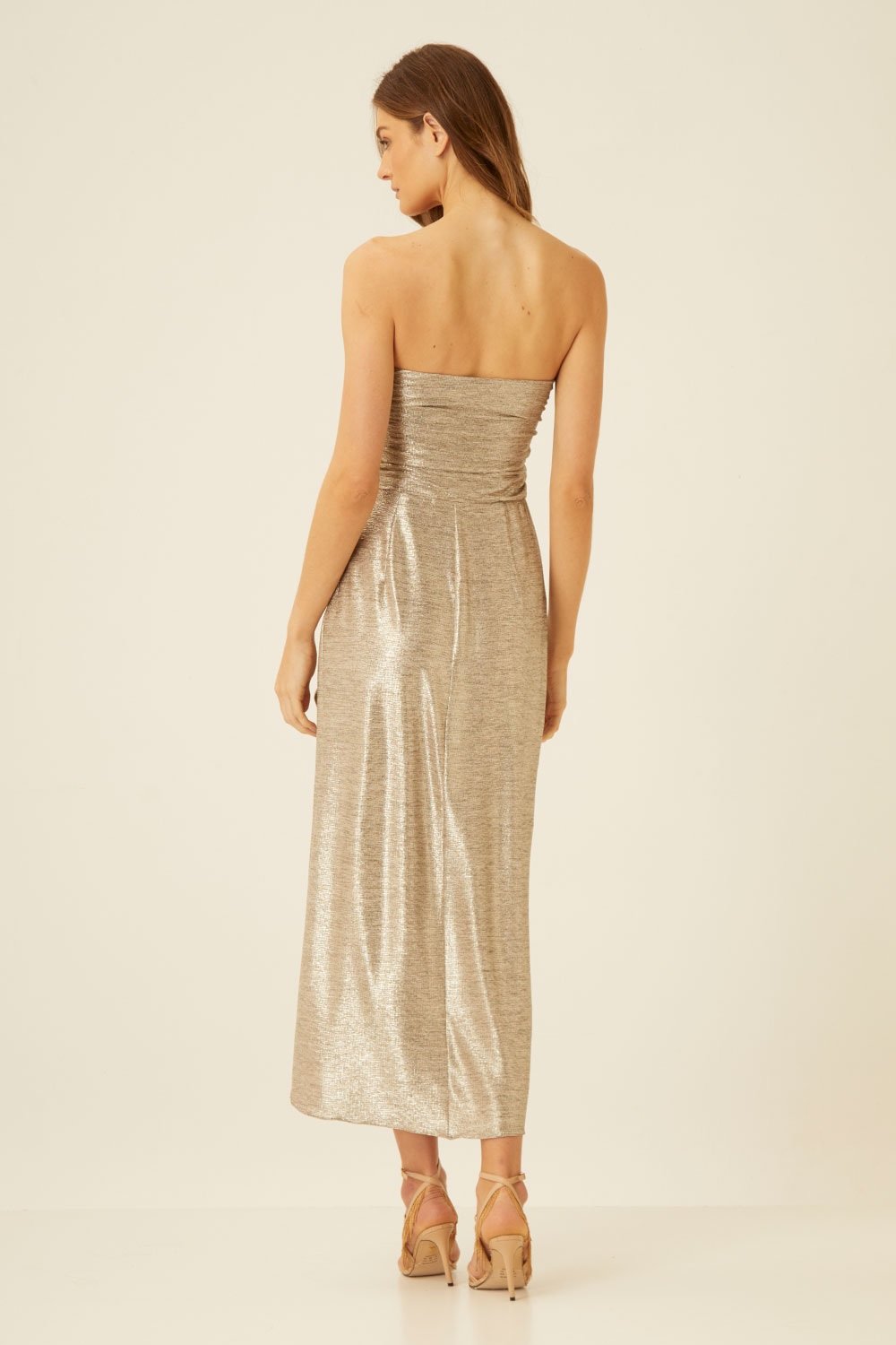 Vestido Midi Ore Dourado - Imagem 3