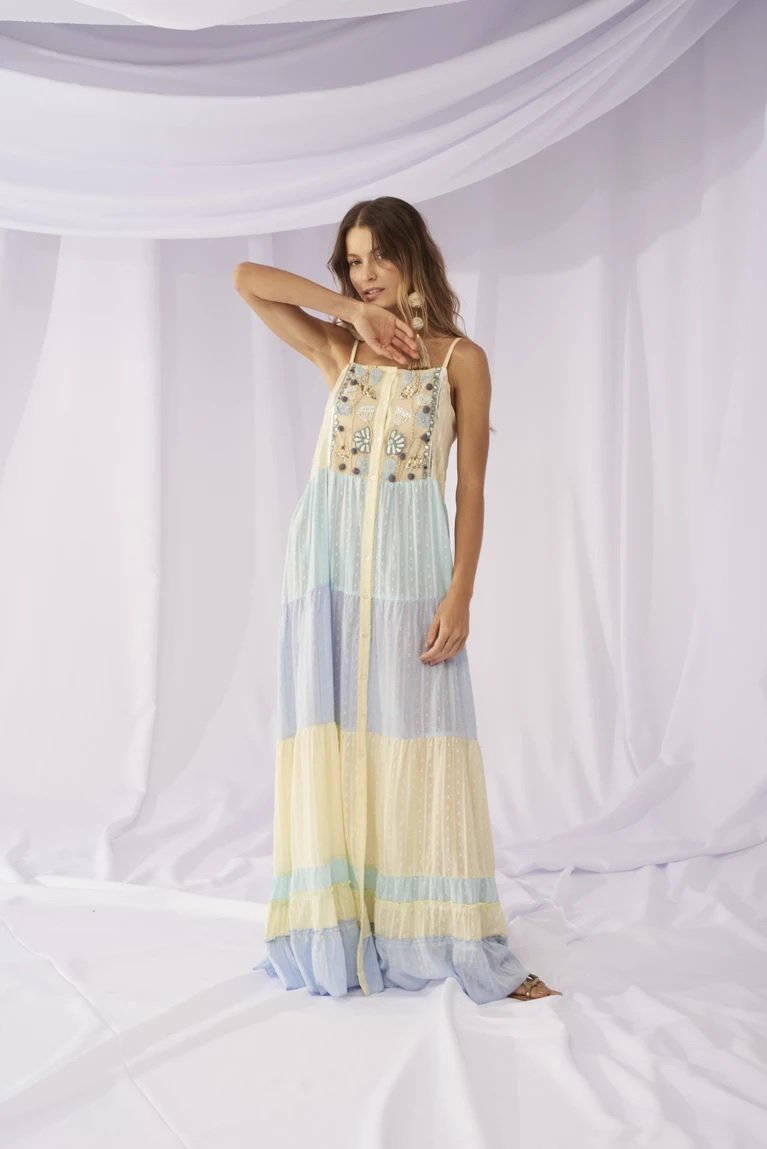 Vestido Maite M Tricolor