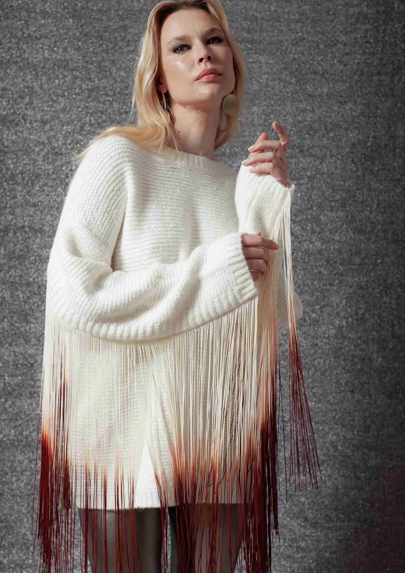 Tricot Franja Branco