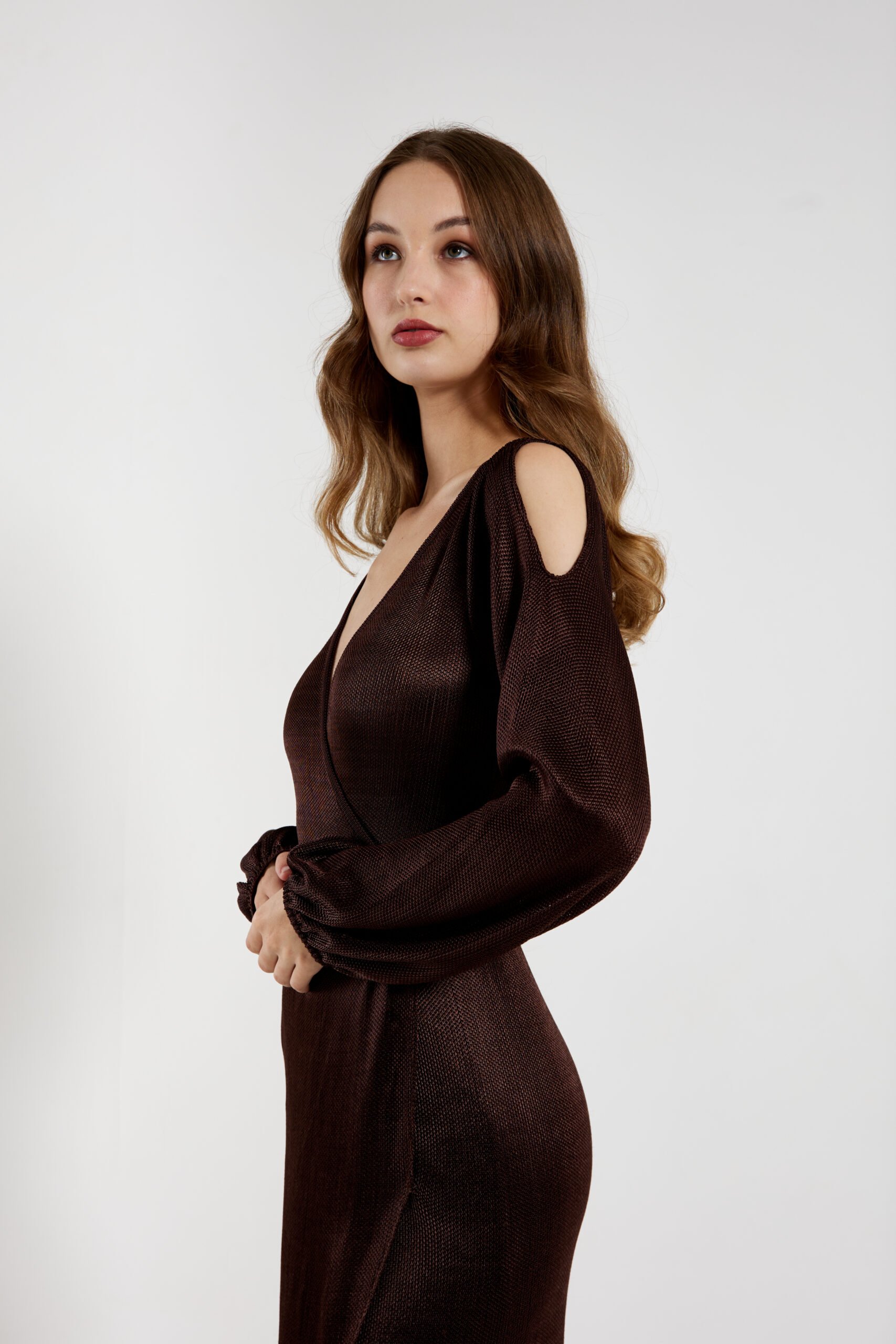 Vestido Claudia Marrom - Imagem 2