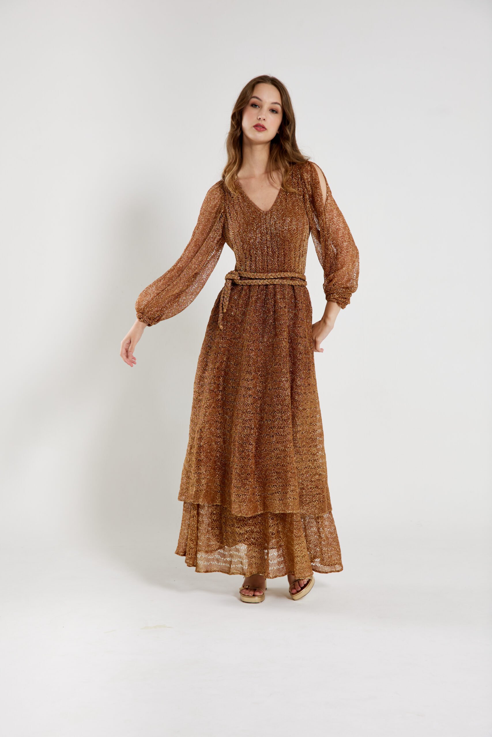 Vestido Teca Dourado