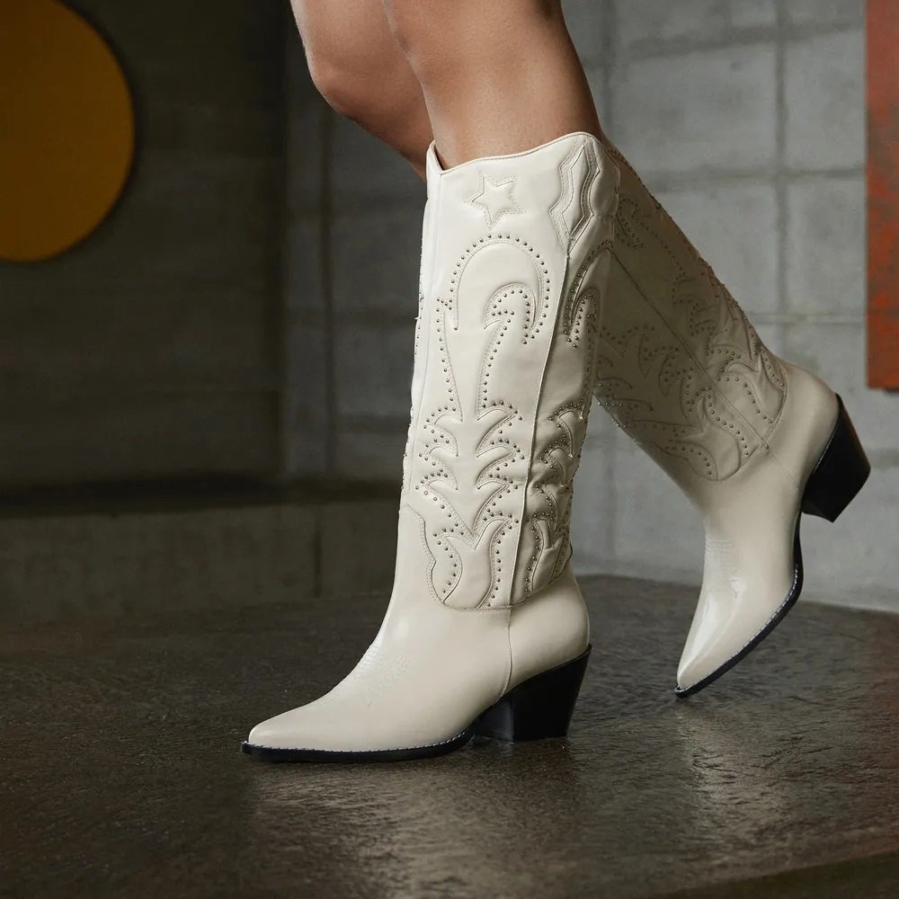 Bota Zoe Alta Baunilha