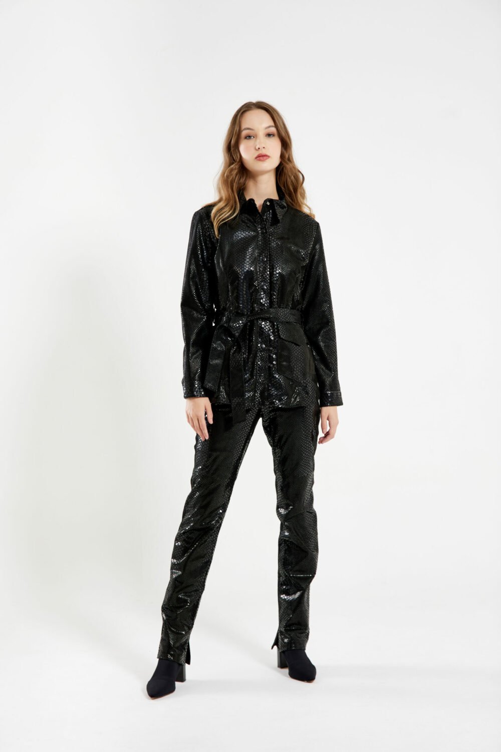 Parka Prima Preto Couro - Imagem 3