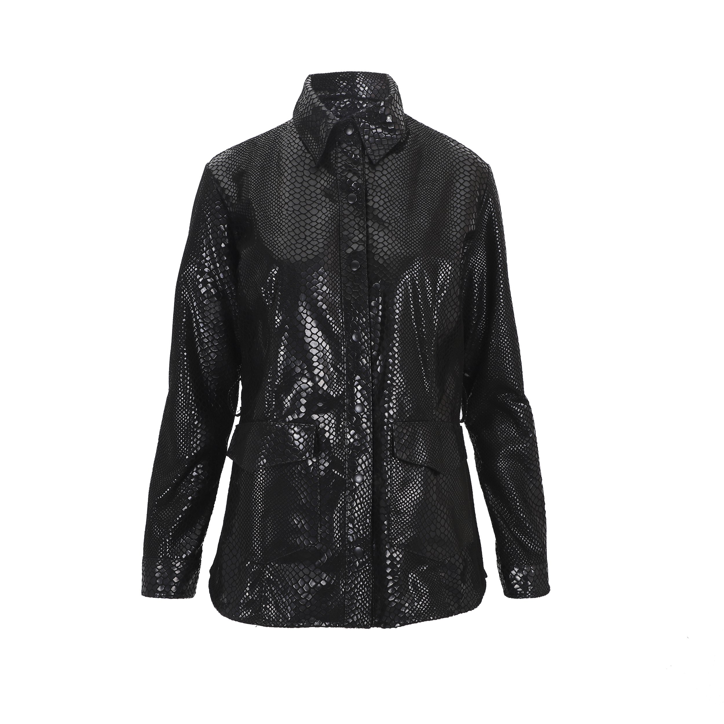 Parka Prima Preto Couro - Imagem 8