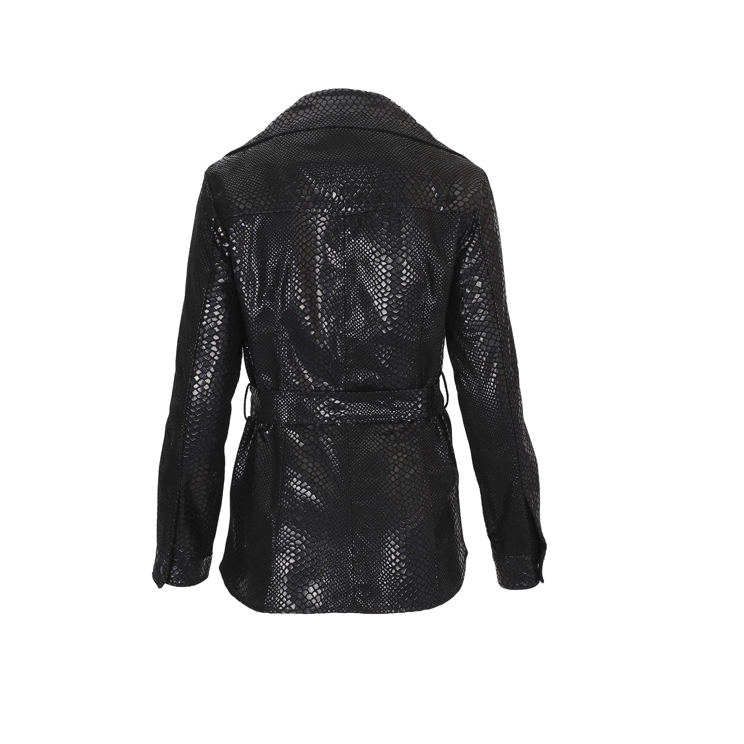 Parka Prima Preto Couro - Imagem 7