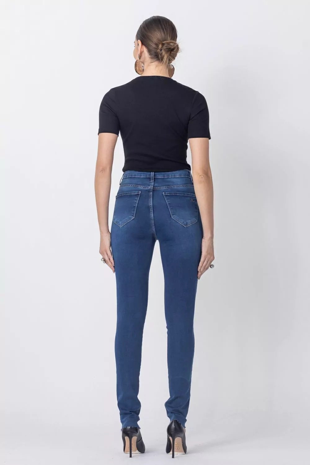 Calca Andrea Acetinada Skinny 2397 Azul Medio - Imagem 3