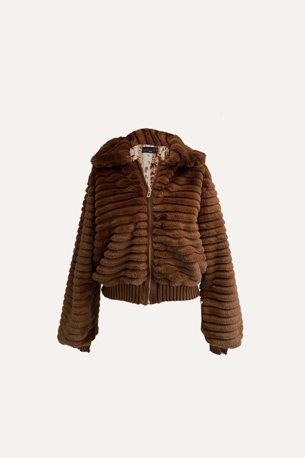 Jaqueta Bomber Fur Marrom