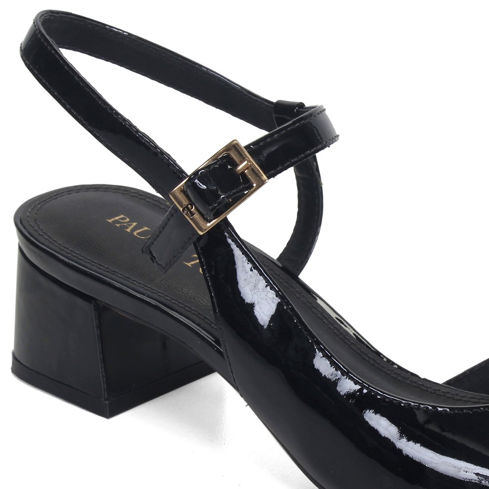 Scarpin Boneca Italia Baixo Preto - Imagem 4
