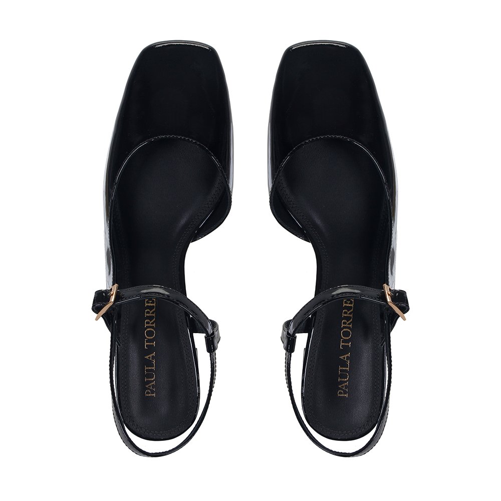 Scarpin Boneca Italia Baixo Preto - Imagem 5