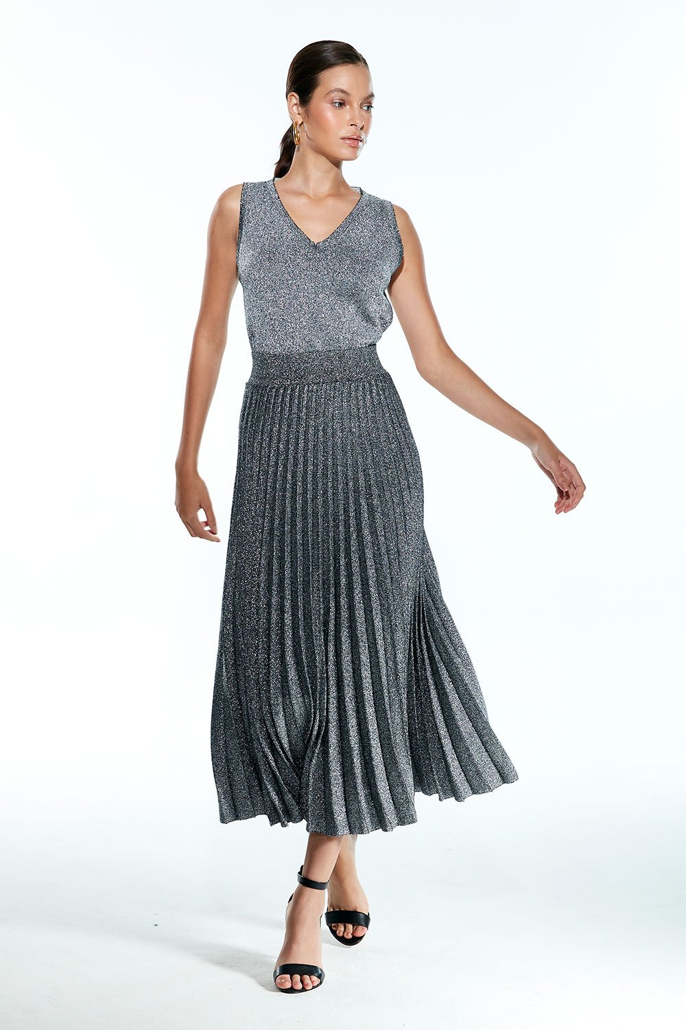 Blusa Laila Prata C/ Dourado - Imagem 3