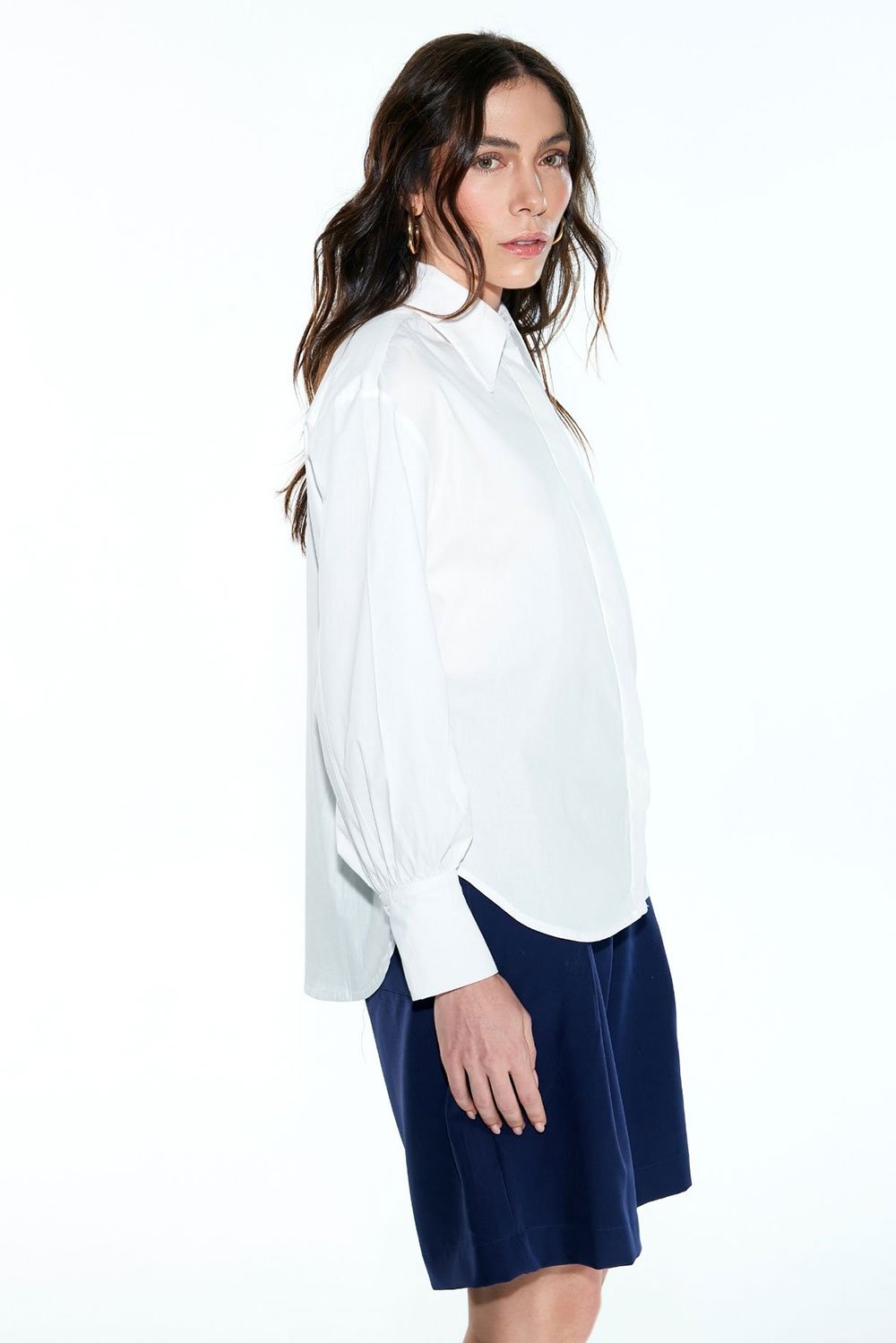 Camisa Livia de Tricoline Off White