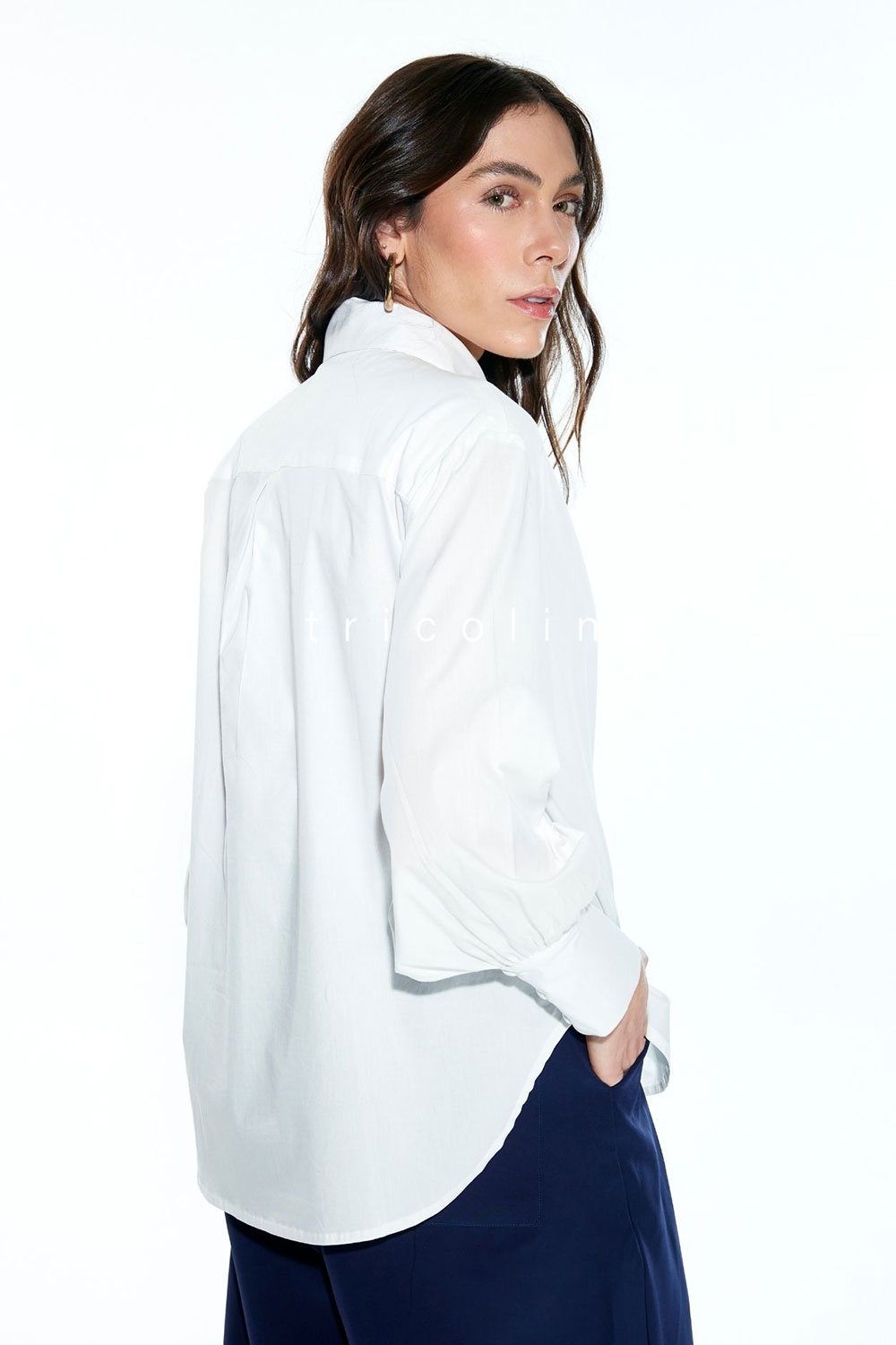 Camisa Livia de Tricoline Off White - Imagem 2