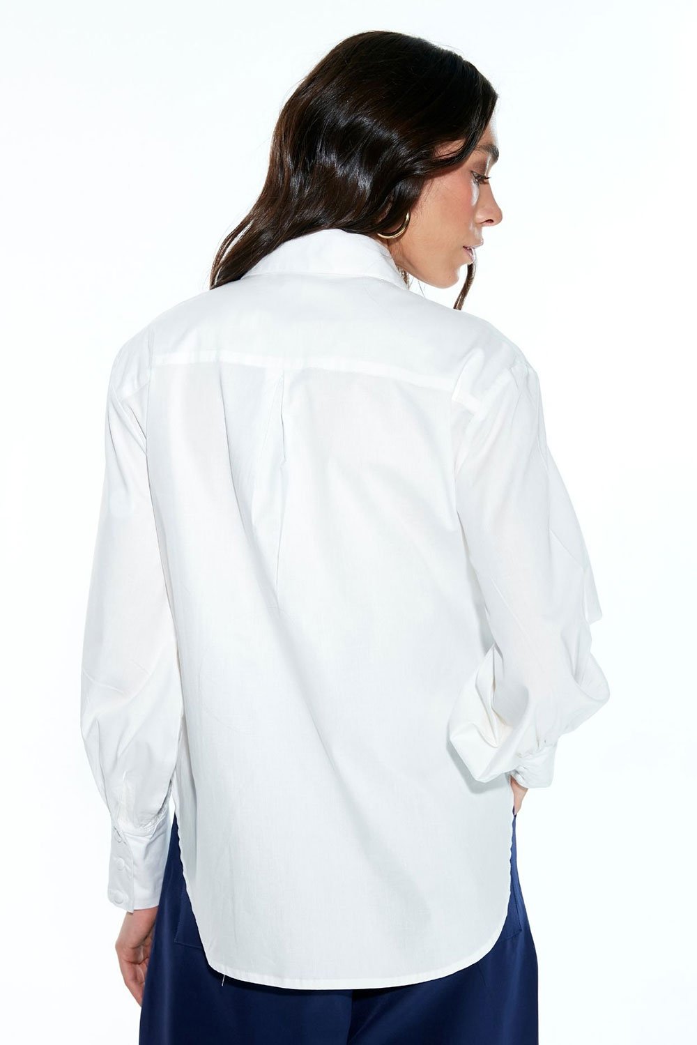 Camisa Livia de Tricoline Off White - Imagem 3