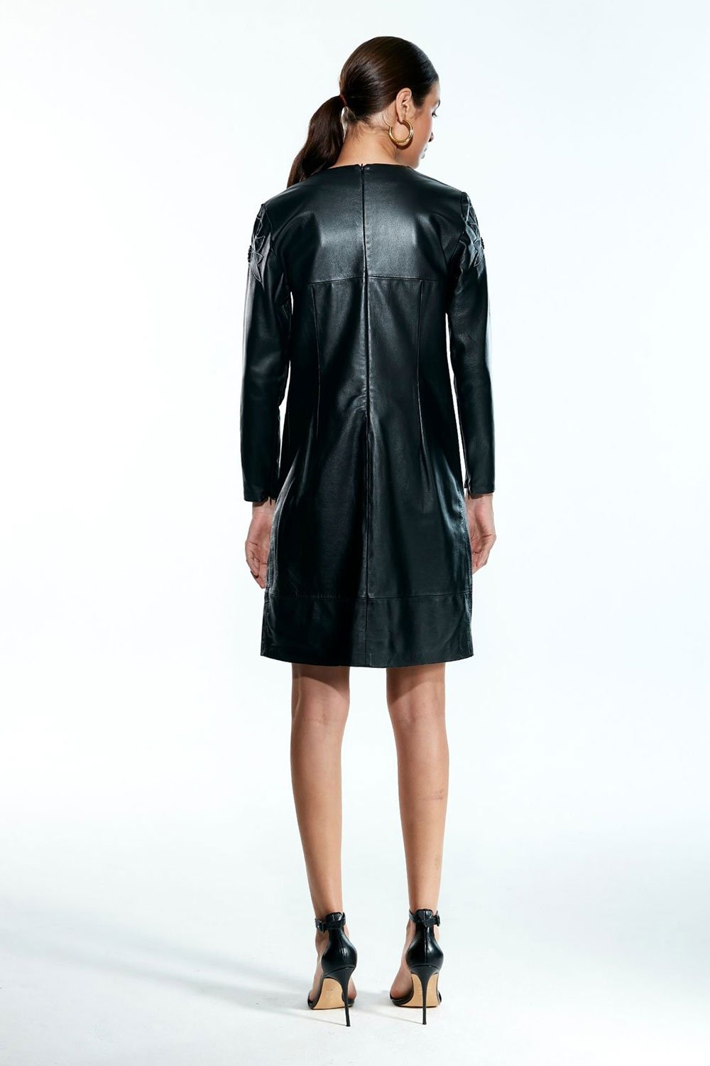 Vestido Martina de Couro Preto - Imagem 2