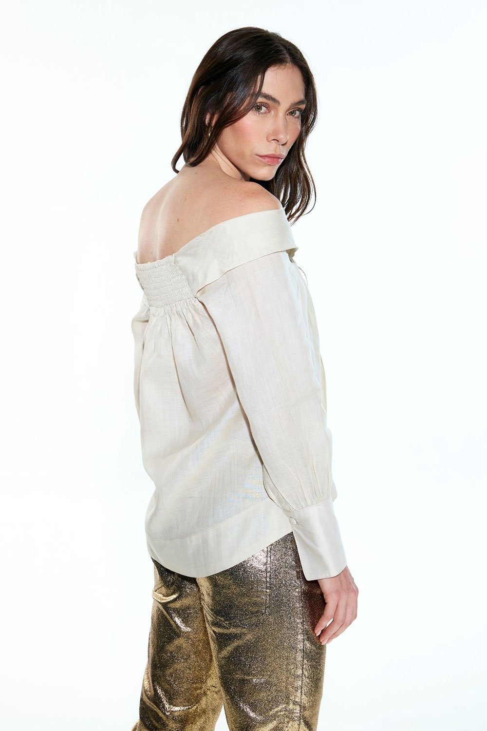Camisa Gisele Bege - Imagem 2