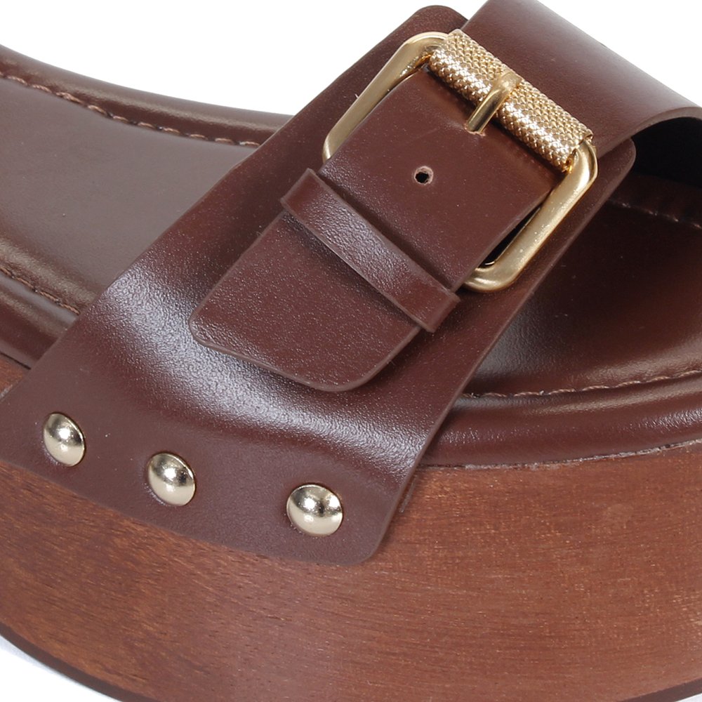 Flatform Filipa Chocolate - Imagem 4