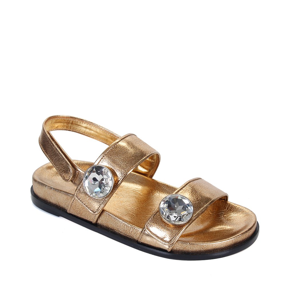 Rasteira Fran Cristal Ouro - Imagem 2