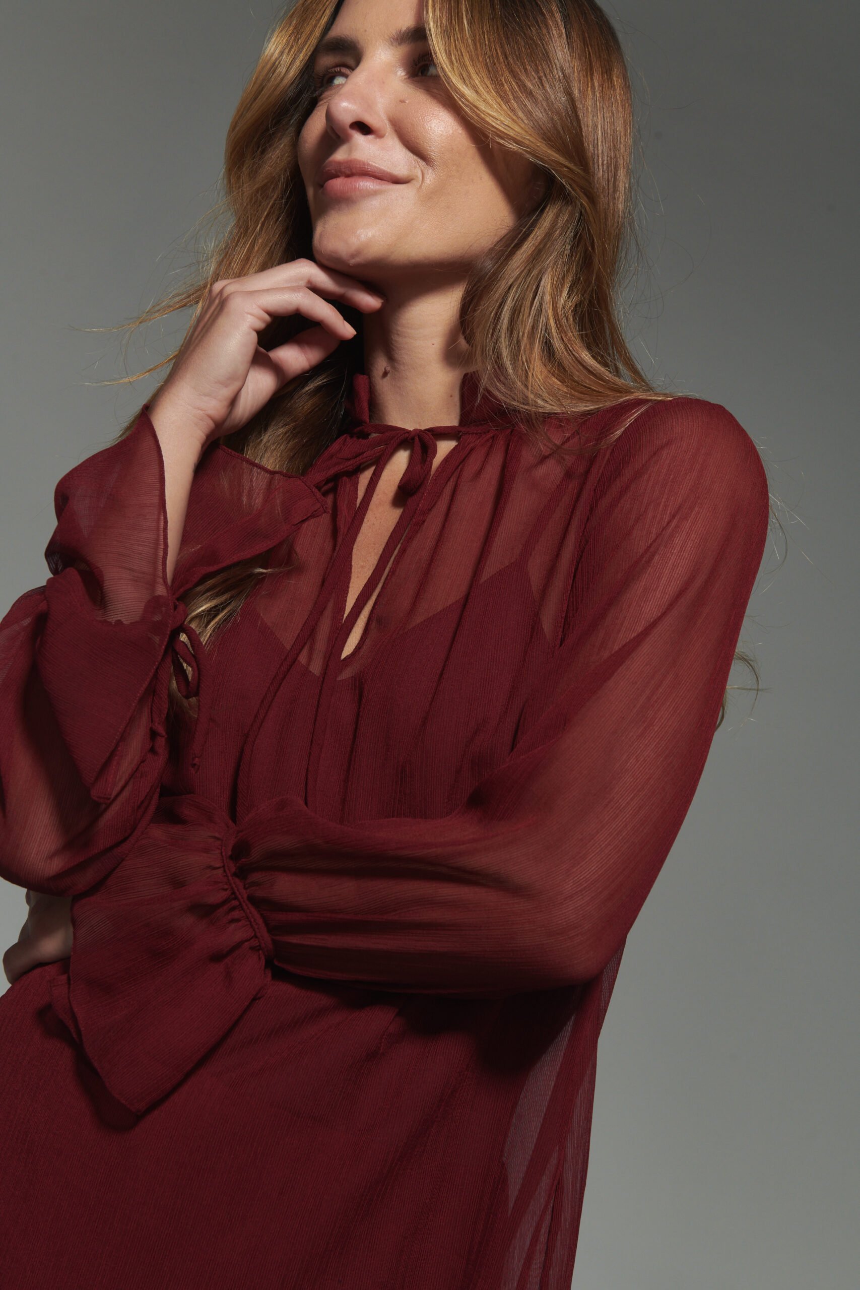 Camisa Natalie Vinho - Imagem 2