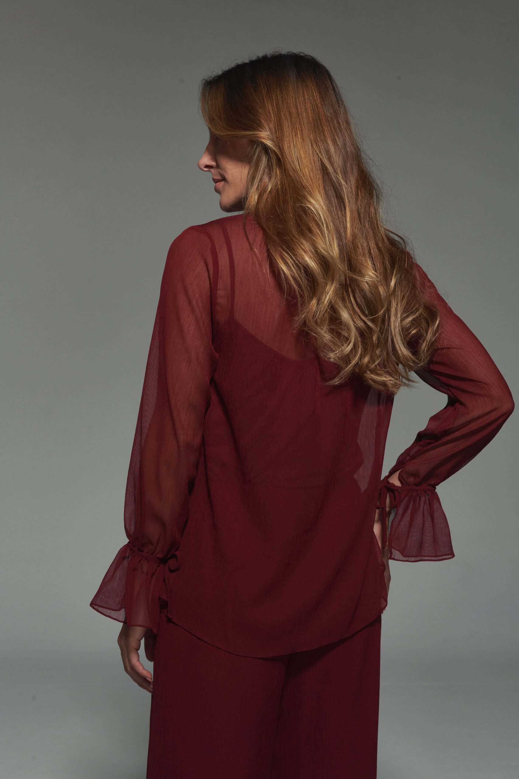 Camisa Natalie Vinho - Imagem 3