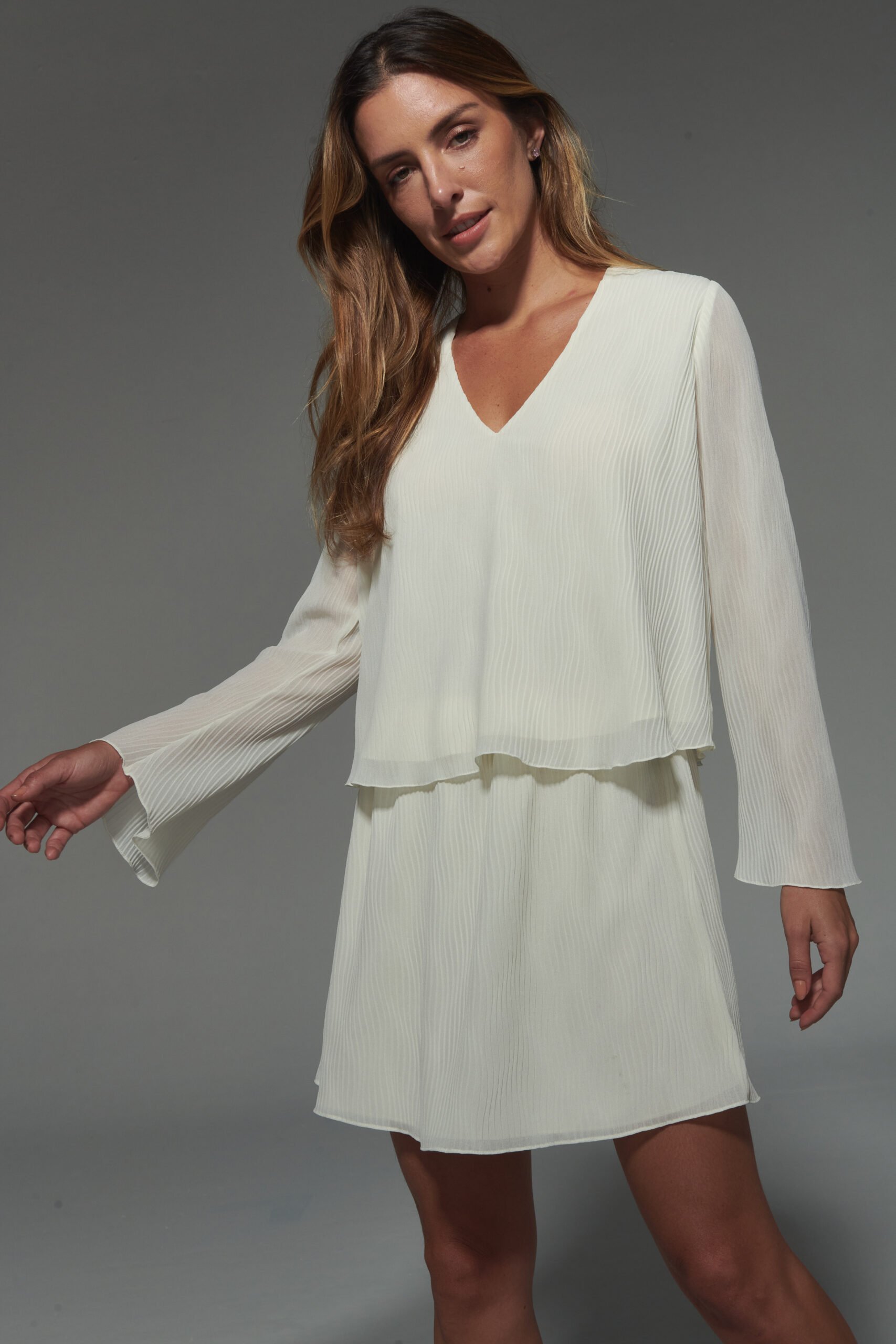 Saia Alana Curta Off White - Imagem 2