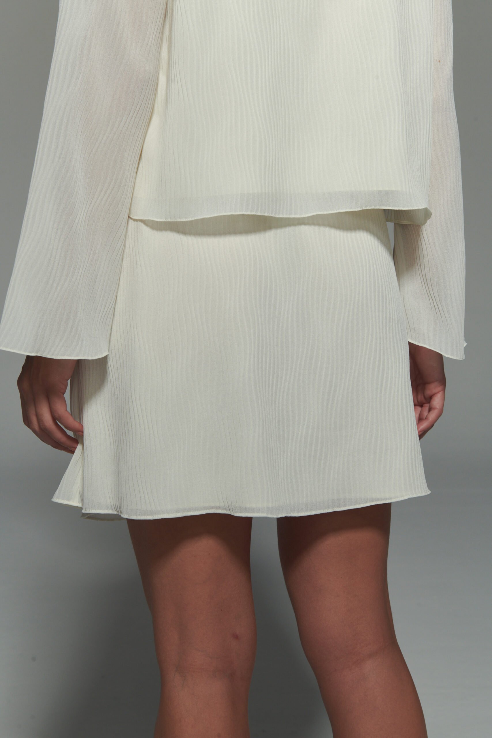 Saia Alana Curta Off White - Imagem 3