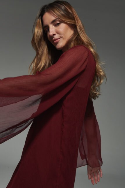 Alternative view of Vestido Marcela Vinho