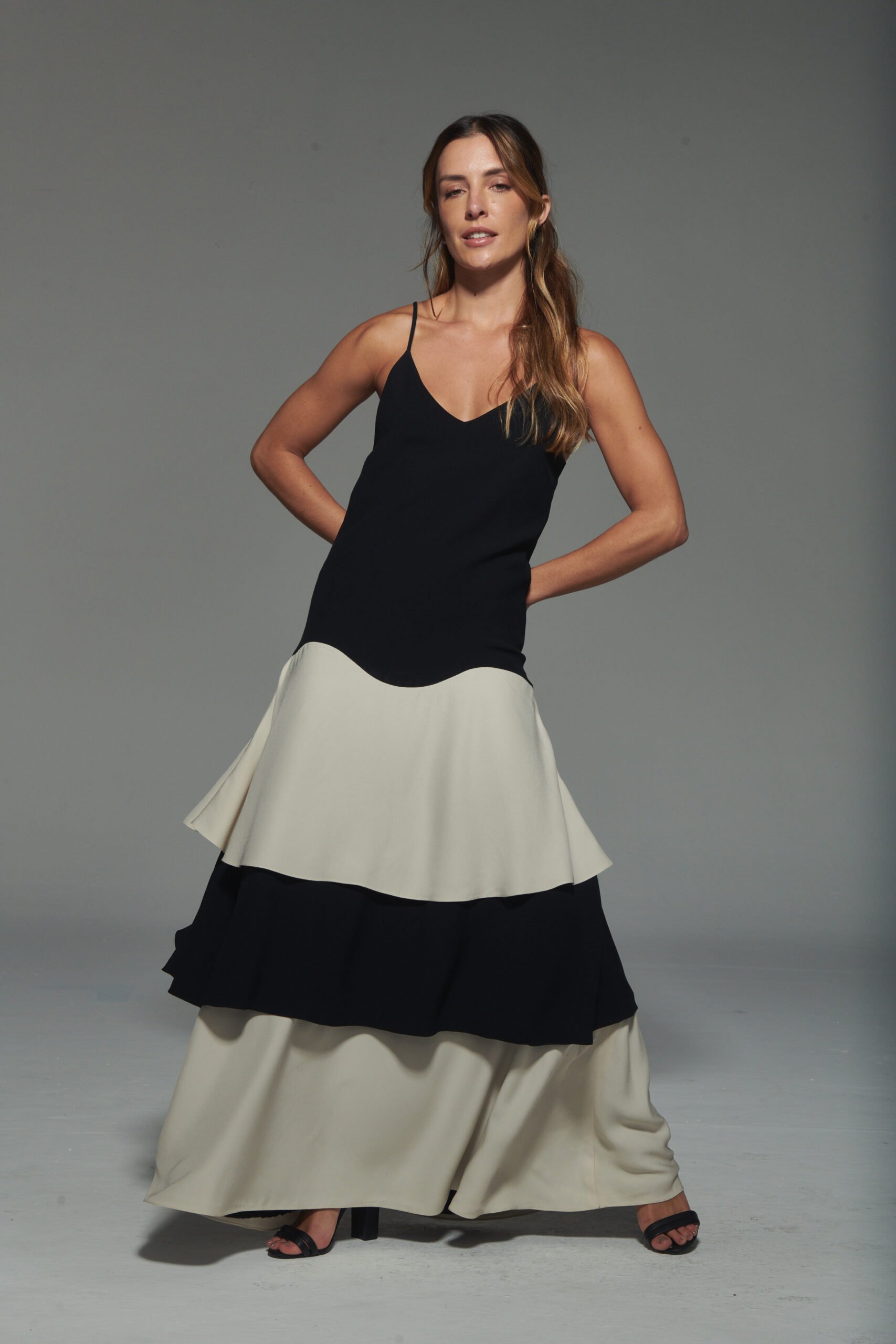 Vestido Carmem Longo Bicolor - Imagem 2