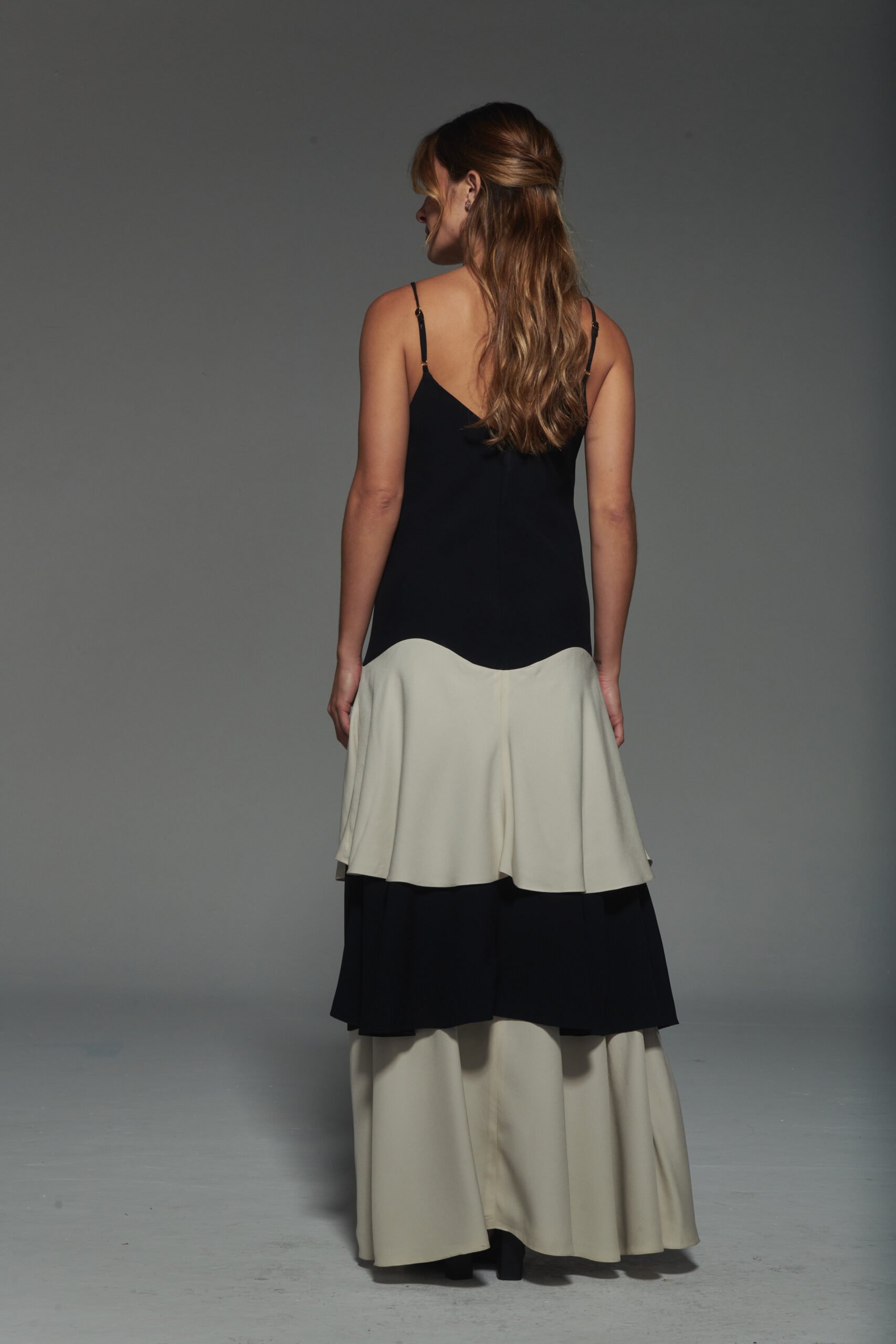 Vestido Carmem Longo Bicolor - Imagem 3