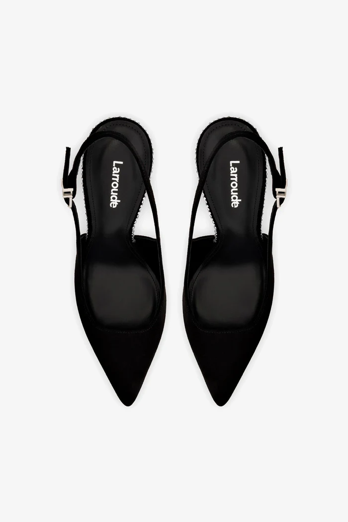 Kaitlan Crystal Pump In Black Suede - Imagem 3