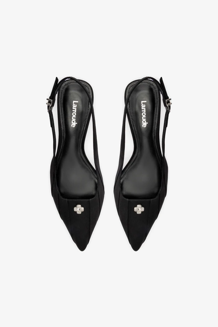 Maxine Pump In Black Fabric - Imagem 3
