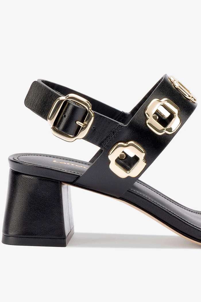 Milan Sandal In Black Leather - Imagem 4