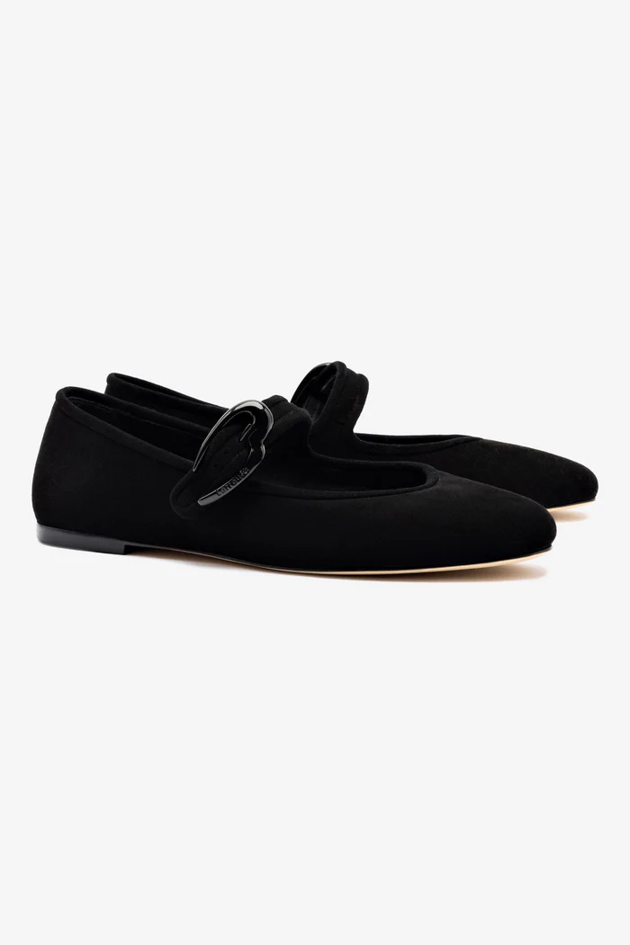 Verona Ballet Flat In Black Suede - Imagem 2