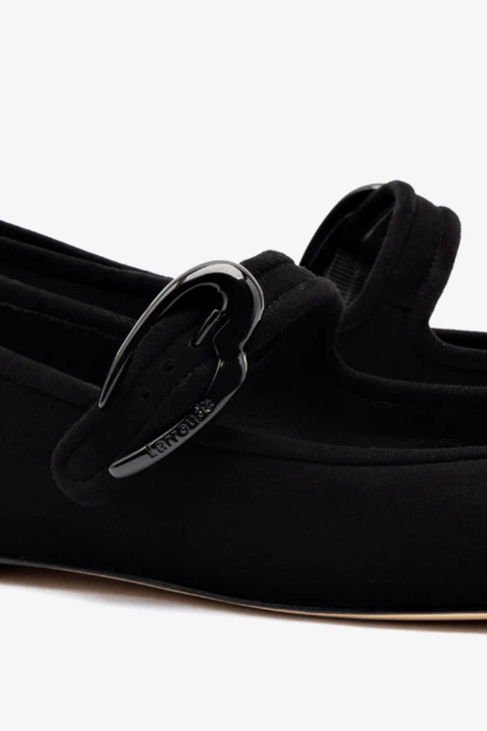 Verona Ballet Flat In Black Suede - Imagem 3