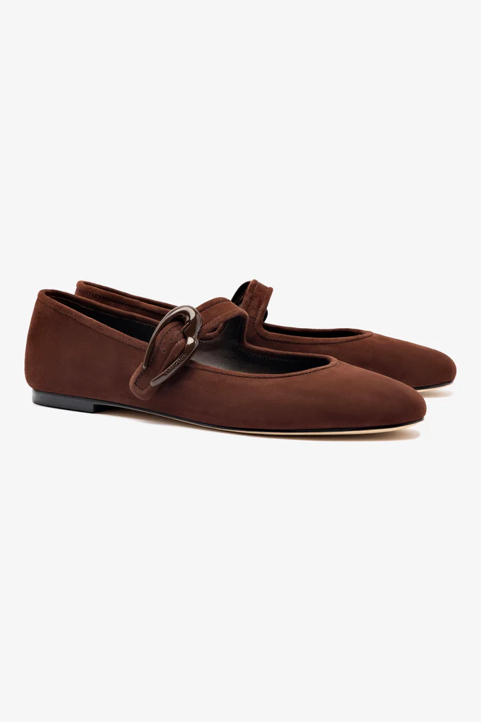 Verona Ballet Flat In Brown Suede - Imagem 2