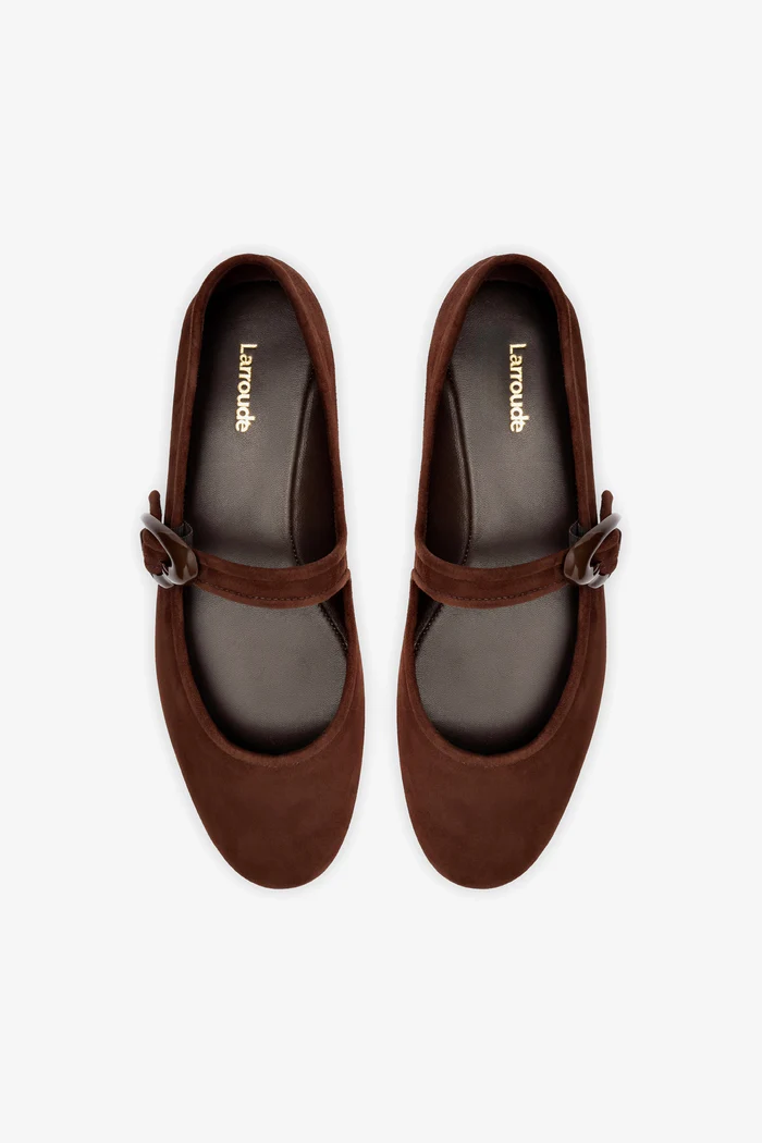 Verona Ballet Flat In Brown Suede - Imagem 3