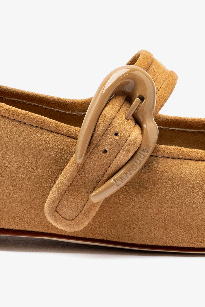 Verona Ballet Flat In Peanut Suede - Imagem 2
