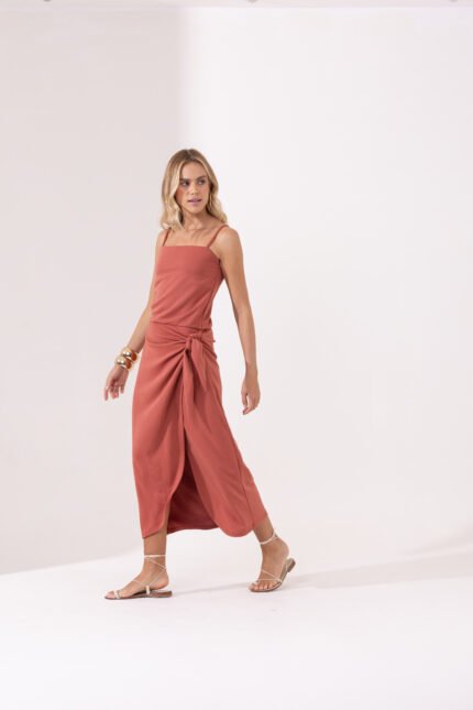 Vestido Pilar Urucum