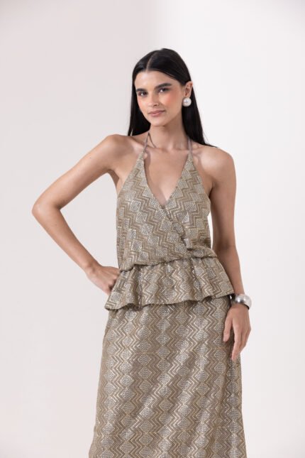 Alternative view of Vestido Poliana Verde