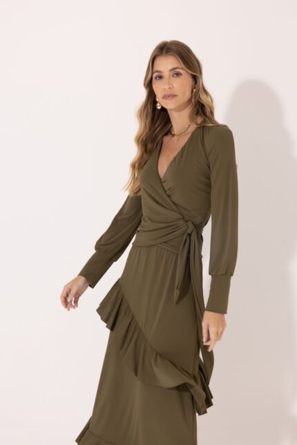 Alternative view of Blusa Cache Verde