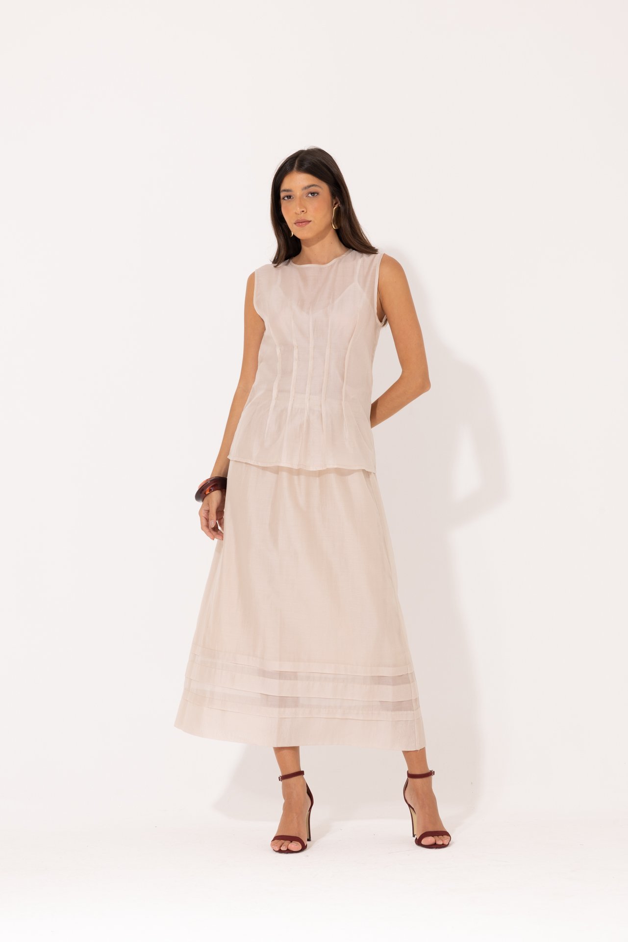 Blusa Filomena Bege