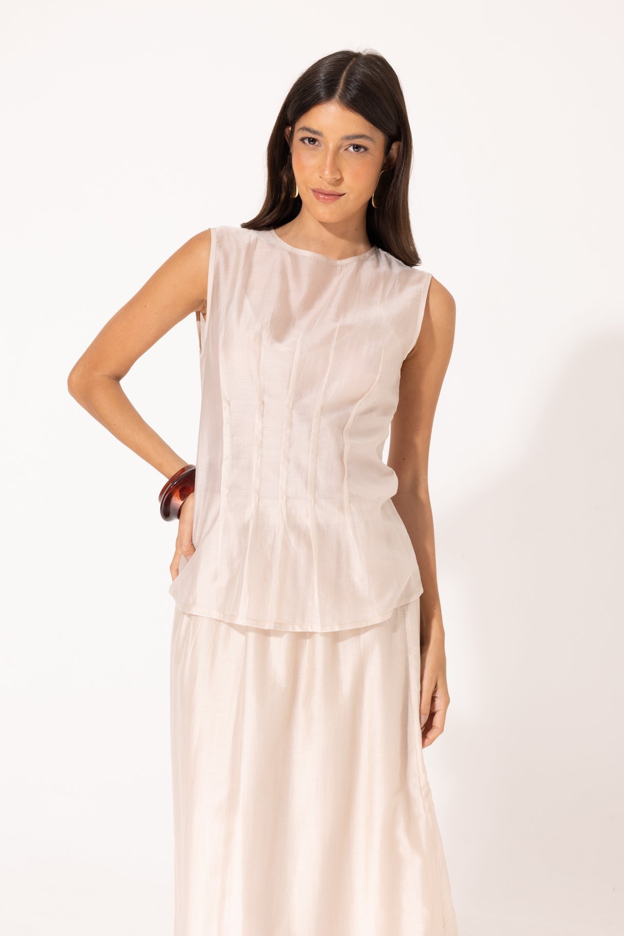 Blusa Filomena Bege - Imagem 3