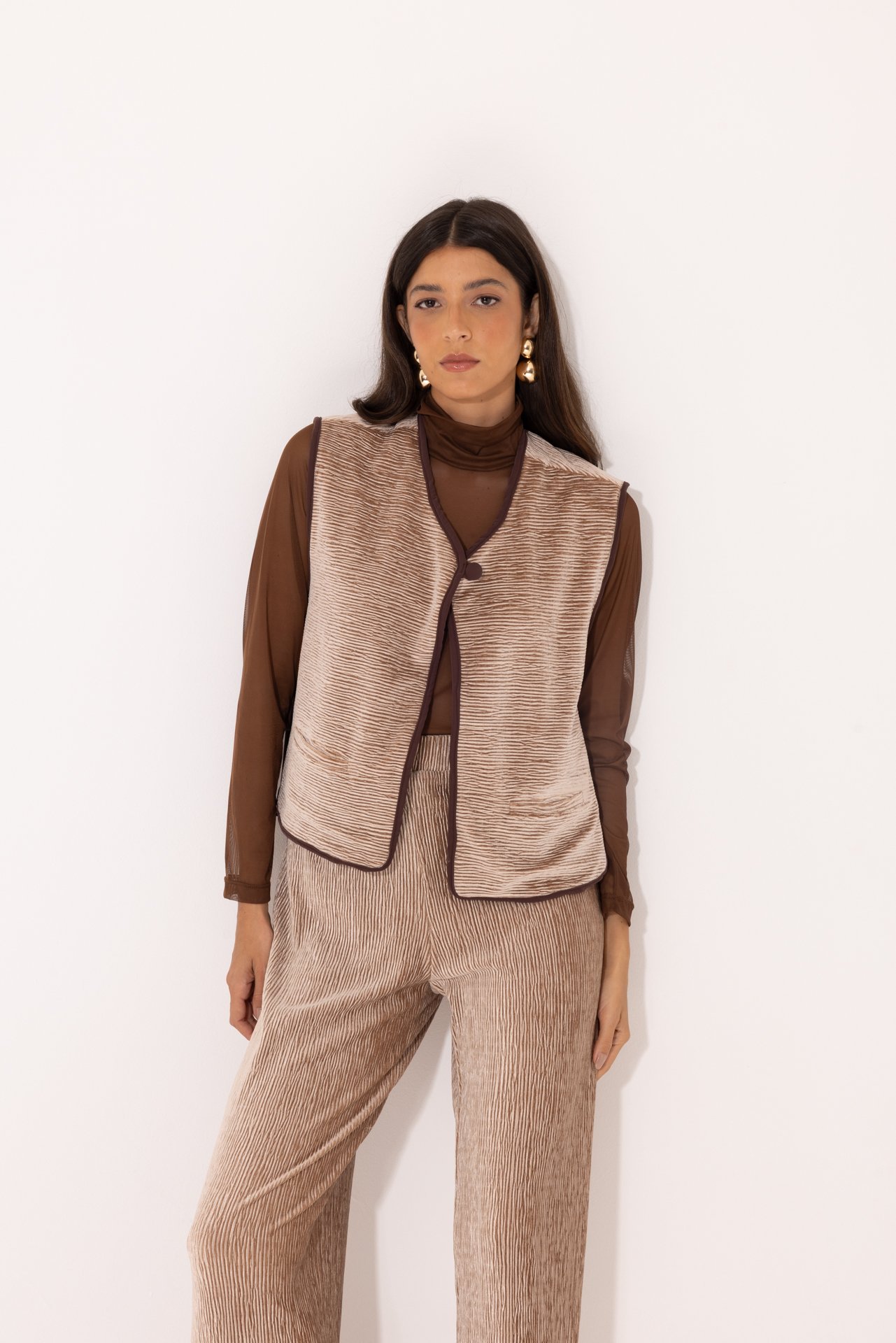 Blusa Liz Marrom