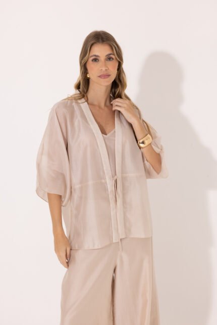 Alternative view of Kimono Tereza Bege